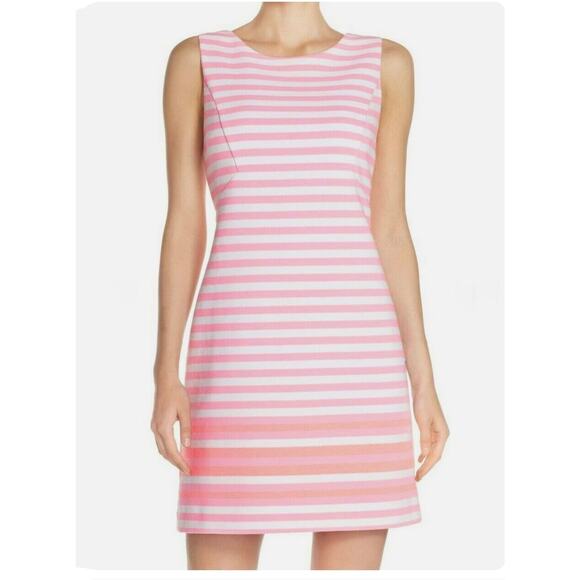 Lilly Pulitzer Women Stripe Shift Dress Sz Small Pink  Eden Tropical Mini Dress - Picture 6 of 16